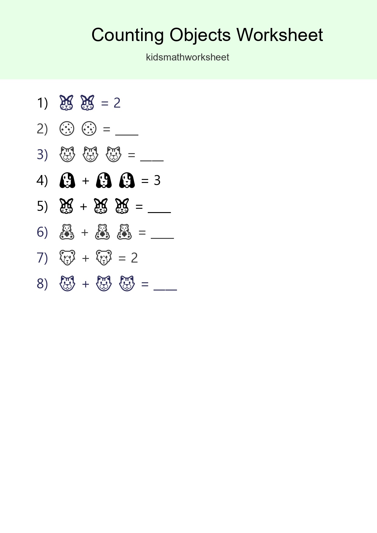 Learn Counting With Pictures Worksheet (Pre-K) - Part 168