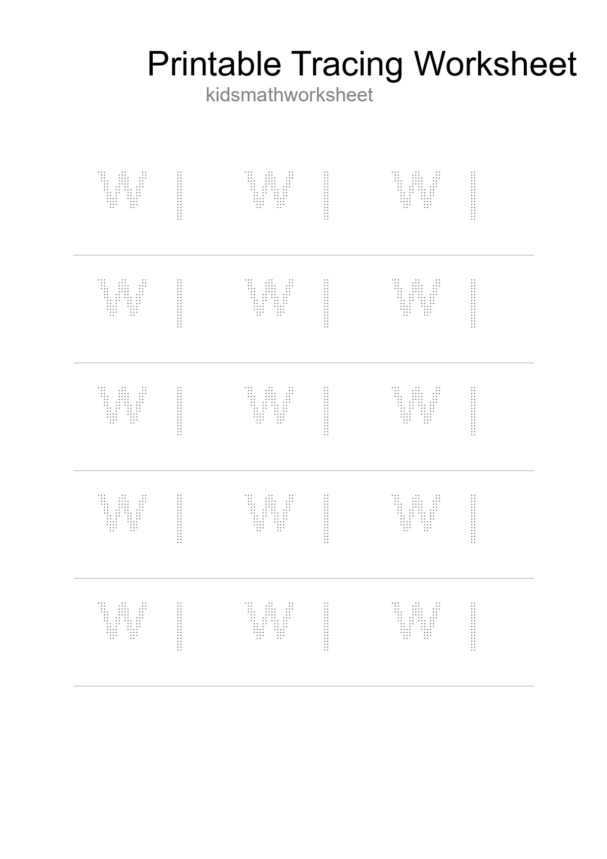 Printable Tracing Worksheet For Kids - Part 120