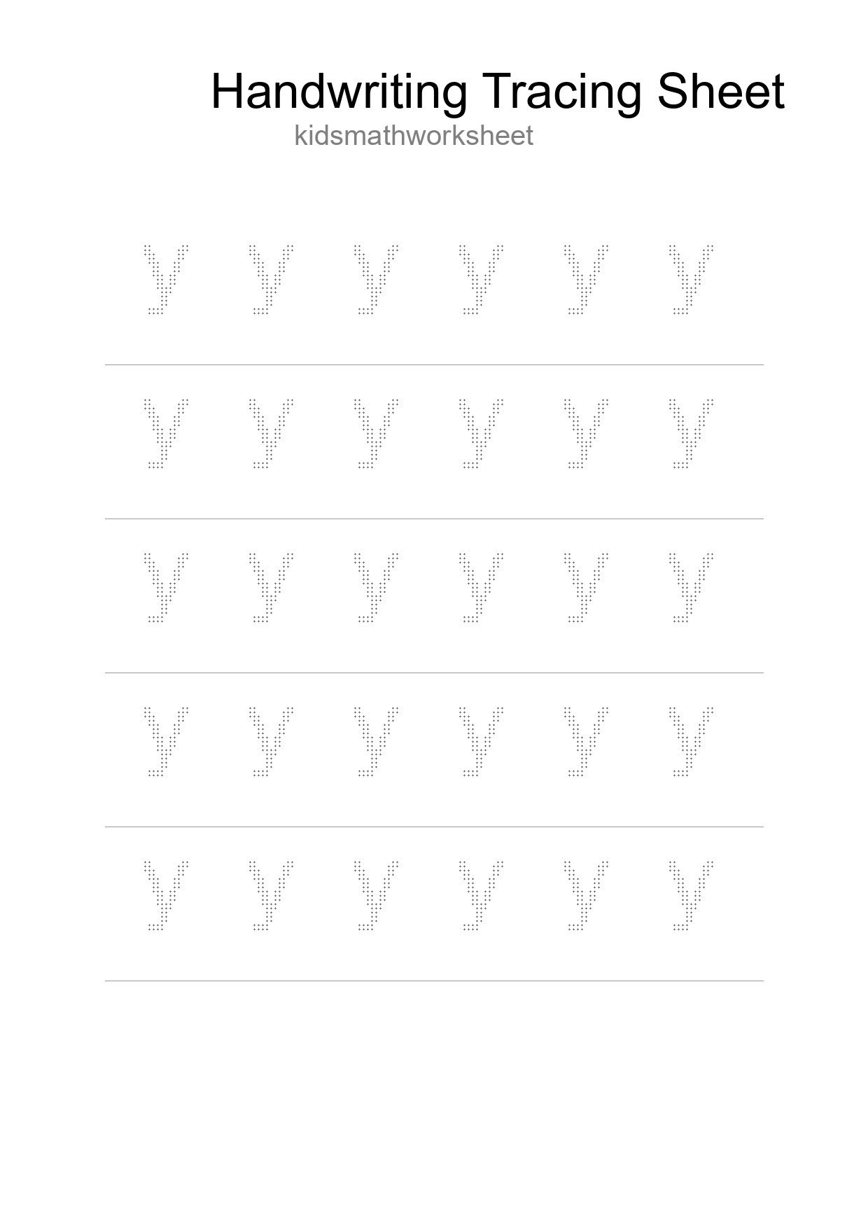 Printable Tracing Worksheet For Kids - Part 296