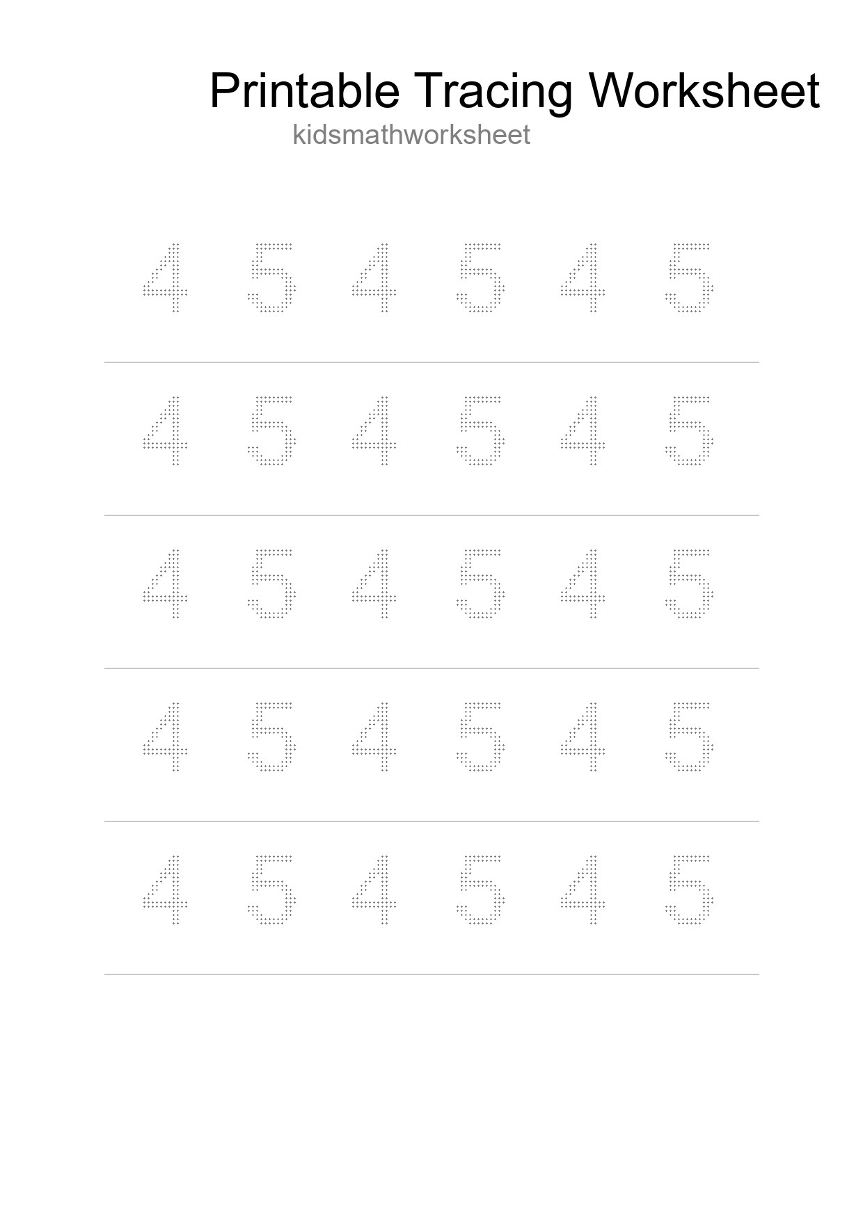 Printable Tracing Worksheet For Kids - Part 54